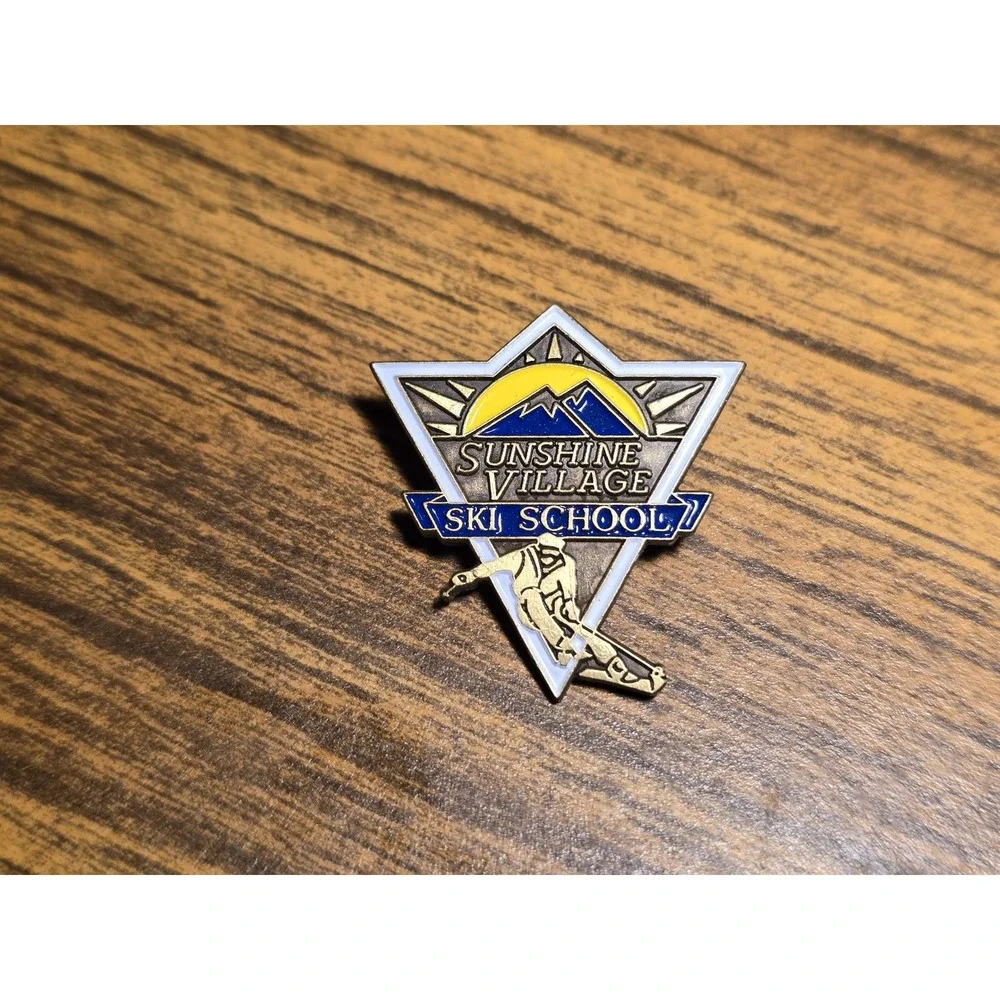 Sunshine Village Ski School Banff Alberta Canada Lapel Vest Hat Pin D11